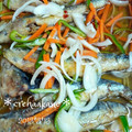 crehaakane's cooksnap of when they made 骨まで軟らか！アジの南蛮漬け.