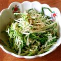 ここにな's cooksnap of when they made 金ごまゴマ香る。水菜のごまたっぷりナムル.
