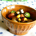 おしす's cooksnap of when they made ウインナーとオクラとエリンギの塩昆布和え.