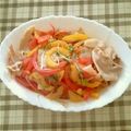 0719043's cooksnap of when they made 夏野菜♪　パプリカと水菜の豚肉炒め.