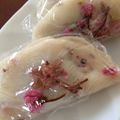 miinya222's cooksnap of when they made 葉っぱなしだけど…桜餅　もちもちオヤツ♪.