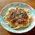 koi_chan's cooksnap of when they made 簡単♡ミートソースパスタ.
