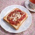 クレイプメートル's cooksnap of when they made パスタソースで♪　トマトナッツトースト.