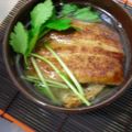 生誕１９７３年独身男's cooksnap of when they made お宿メニューを再現。うなとろ蒸し.