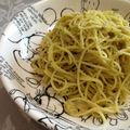 saeed's cooksnap of when they made ジェノベーゼ簡単スパゲティ.
