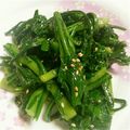 ひろ昆布's cooksnap of when they made 春菊のおひたし☆ごま油ぽん酢.