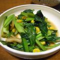 ramieru's cooksnap of when they made 玉子ナシでも簡単彩り青菜炒め♪.