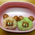 Chisora's cooksnap of when they made キャラ弁♪クマずきん❤おにぎり.