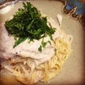 みつこ（＾＾）'s cooksnap of when they made 海老ときのこと明太子のクリームパスタ.