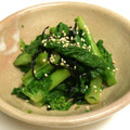 Fire-King's cooksnap of when they made 菜の花 * 塩昆布和え.