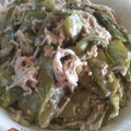 Hanarila's cooksnap of when they made きぬさやのオイマヨ炒め.