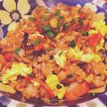 ありんこ's cooksnap of when they made 焼きそばソースで★カレーチャーハン.