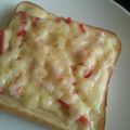 ranmao☆'s cooksnap of when they made カニかまのチーズマヨトースト.