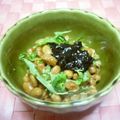 kemeta's cooksnap of when they made 簡単☆納豆の食べ方☆海苔の佃煮＆大葉.
