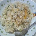 なっちゃん＊♪'s cooksnap of when they made じゃことほうれん草のチャーハン.