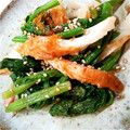 nijikko's cooksnap of when they made ちくわと菜の花のごま和え.