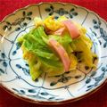 すまいるずんこ's cooksnap of when they made 春キャベツとハムの辛子酢味噌あえ.