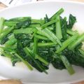 ひび稚魚's cooksnap of when they made 小松菜のガーリック炒め.
