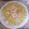 チヒナコ's cooksnap of when they made １０分レシピ：えびクリームスパゲティ！.