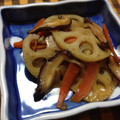Harusha's cooksnap of when they made 蓮根と椎茸・人参のきんぴら.