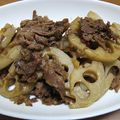 marugon's cooksnap of when they made 牛肉とレンコンの甘辛炒め.