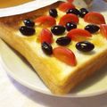 ポコバナナ's cooksnap of when they made トマトと黒豆のトースト♪.