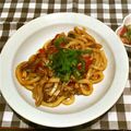 ともみ917's cooksnap of when they made 俺のボンゴレうどん☆トマトと舞茸編.