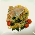 ＊＊ななみ＊＊'s cooksnap of when they made 生ハムパスタ　ほうれん草入　手抜きだけど.