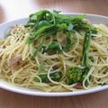 luina's cooksnap of when they made 菜の花＆ツナの梅しそスパゲッティ.
