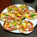 mieboo2147's cooksnap of when they made 餃子の皮でパリパリ簡単ピザ風♪.