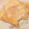 aykfjmr's cooksnap of when they made 贅沢ブランチ♡マヨベーコントースト.