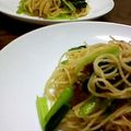 pumilala's cooksnap of when they made 小松菜とアンチョビのスパゲッティー.