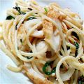 あすももん's cooksnap of when they made ～にらとちくわの明太子パスタ～.