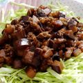 Spain's cooksnap of when they made ナスとひき肉のあんかけサラダ風。.