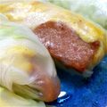 ここにな's cooksnap of when they made ランチョンミートのライスペーパー包み.