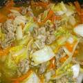 えつはま's cooksnap of when they made 我が家の定番☆簡単☆白菜と豚の煮びたし.