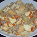 epoch's cooksnap of when they made 厚揚げとひき肉の甘辛卵とじ.