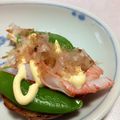 春小町's cooksnap of when they made かにかまとスナップエンドウの和トースト.