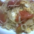 みぬぬん's cooksnap of when they made トマトと卵とそうめんのチャンプルー.