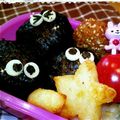 さあまあや's cooksnap of when they made キャラ弁＊簡単まっくろくろすけおにぎり.
