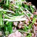 pumilala's cooksnap of when they made 水菜と小松菜と牛肉のアッサリ煮.