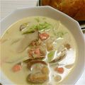 kippis19's cooksnap of when they made ベーコンと白菜入りクラムチャウダー.