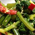 cherry1031's cooksnap of when they made セロリの葉の韓国風ナムル.