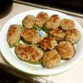 りさすけｒ's cooksnap of when they made 野菜レシピ★ピーマンとしいたけの肉詰め.