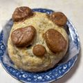 Tswana's cooksnap of when they made 玄武が齧りついた大きいパンダ肉まん.