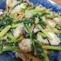 ＊＊＊きよたん＊＊＊'s cooksnap of when they made かぶの葉と海老の中華炒め.