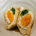 あんまかろん☆'s cooksnap of when they made ＊玉子とほうれん草のきんちゃく煮♪＊.