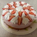 チョコクイーン's cooksnap of when they made フルーチェでいちごのムースケーキ.