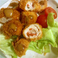 とて虫's cooksnap of when they made ささみの梅じそフライ.