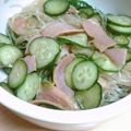 m0cha's cooksnap of when they made 計量簡単☆春雨ハムきゅうり中華サラダ.
